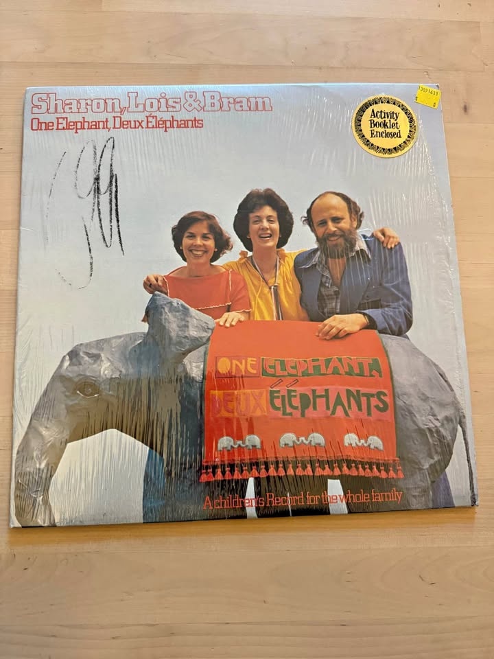 Sharon, Lois and Bram vinyl with activity booklet included