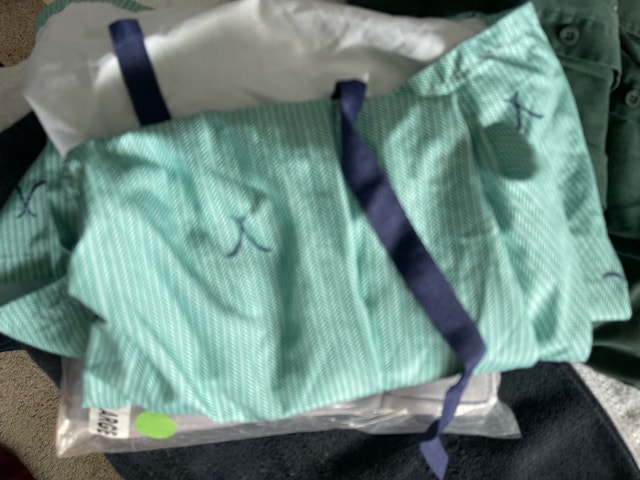 Green hospital gown !