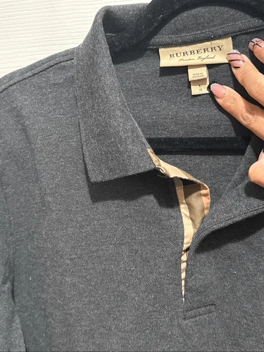 Burberry men’s pique-polo long sleeve shirt Large - photo 5