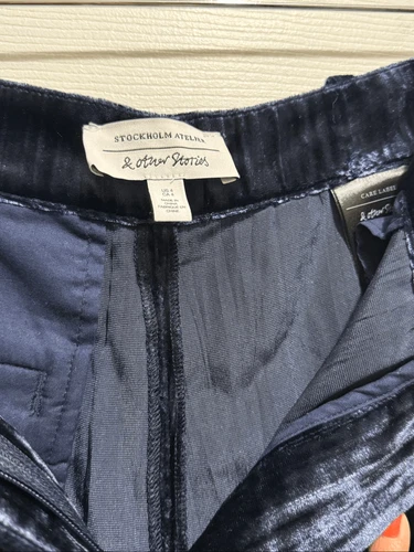 & Other stories high waist velvet trouser pants size 4 - photo 5