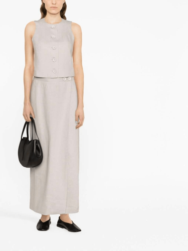 Sleeper Lili linen maxi skirt grey size XL