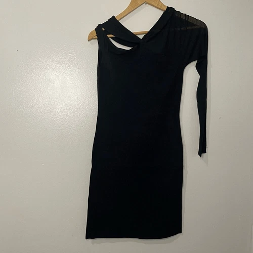 Helmut Lang black off shoulder twist dress XS - photo 2