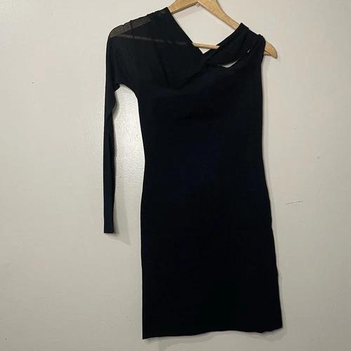 Helmut Lang black off shoulder twist dress XS - photo 3