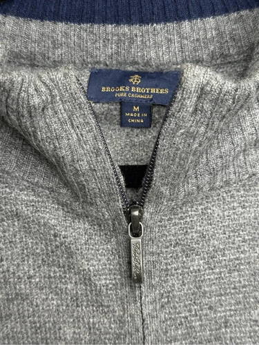 Brooks Brother’s pure cashmere half zip sweater Medium - photo 3