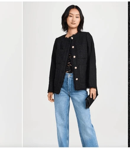 Line & Dot Melody Jacket tweed black Medium