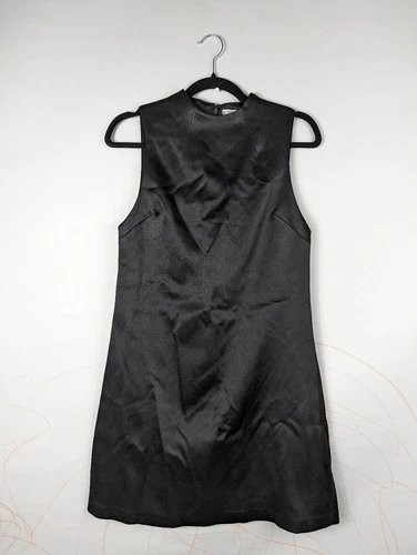 Alice + Olivia Coley A-line black dress size 4 NEW - photo 2