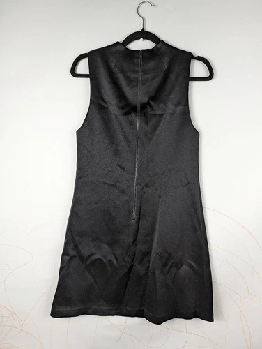 Alice + Olivia Coley A-line black dress size 4 NEW - photo 3