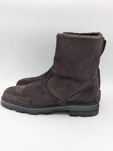 Manolo Blahnik Tomosa dark brown suede boots EU 39