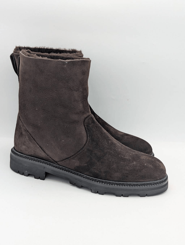Manolo Blahnik Tomosa dark brown suede boots EU 39 - photo 3