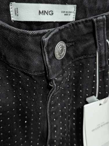 MNG Straight Flared jeans with rhinestone detail size USA 4 - photo 3