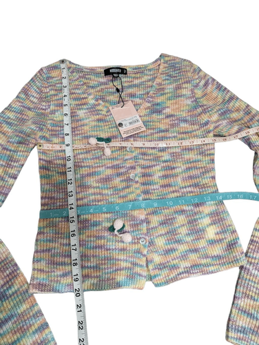 Misguided space dye cardigan with cherry detail US 6/8 new - photo 5