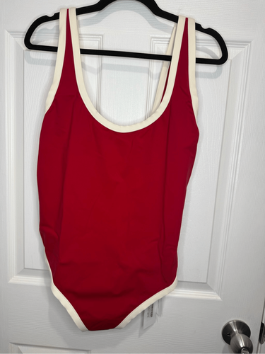 Reformation Joy one piece swimsuit in lipstick fior XL - photo 3
