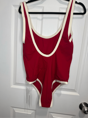 Reformation Joy one piece swimsuit in lipstick fior XL - photo 4