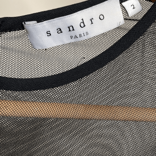 Sandro black mesh jumpsuit Size Medium/IT 2 - photo 4