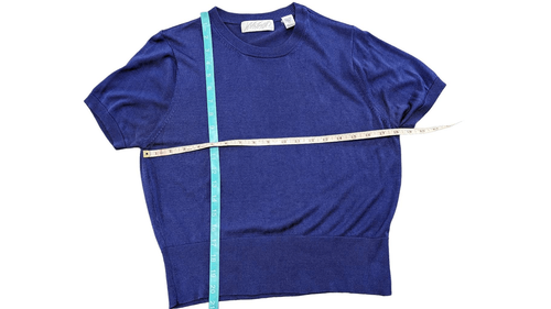 Lord & Taylor 100% Silk knit Crew neck top Large - photo 5