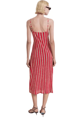 Mango striped gathered midi dress XS - photo 2