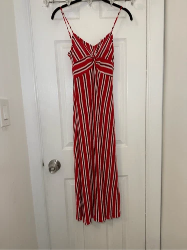 Mango striped gathered midi dress XS - photo 3