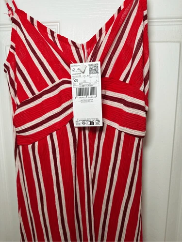 Mango striped gathered midi dress XS - photo 4