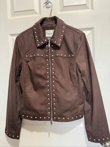 Abercrombie & Fitch vegan suade slim zip jacket M - photo 2