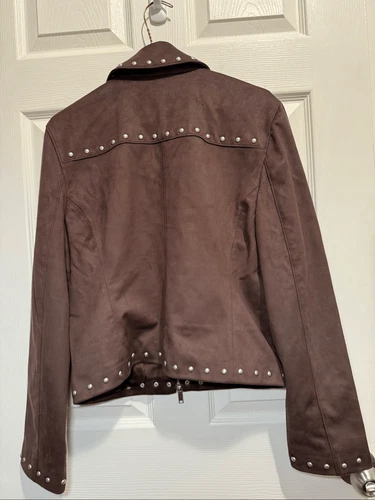 Abercrombie & Fitch vegan suade slim zip jacket M - photo 3