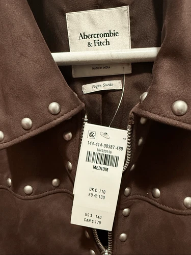 Abercrombie & Fitch vegan suade slim zip jacket M - photo 4