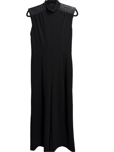 Calvin Klein mock neck leather shoulder jumpsuit 4 - photo 2