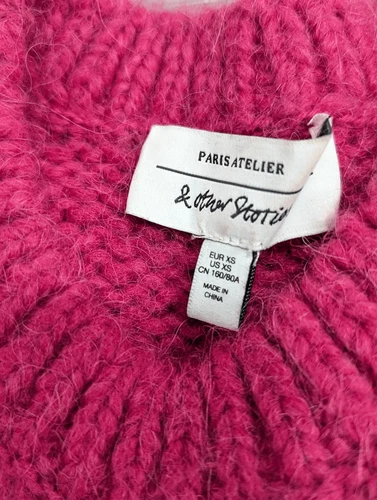 & Other Stories alpaca wool knit bobble fuschia sweater XS - photo 4