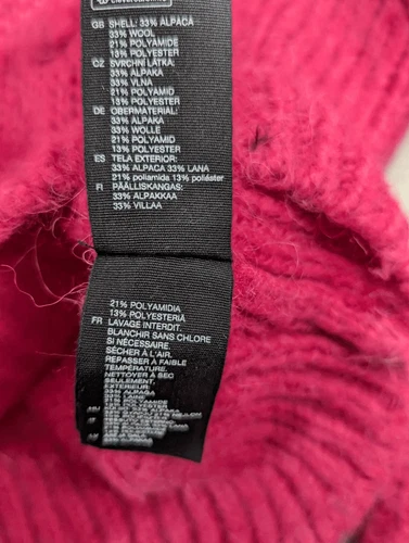 & Other Stories alpaca wool knit bobble fuschia sweater XS - photo 5