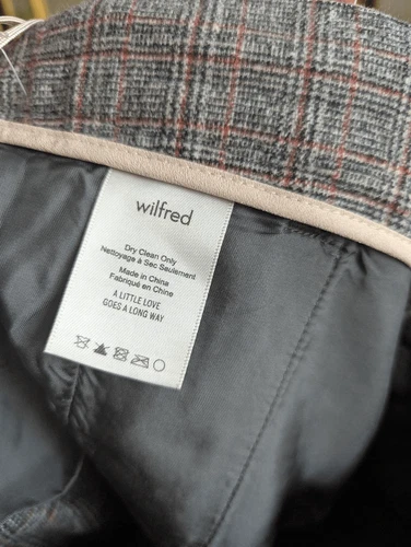 Aritzia Wilfred wool cashmere blend plaid trouser pants 6 - photo 5