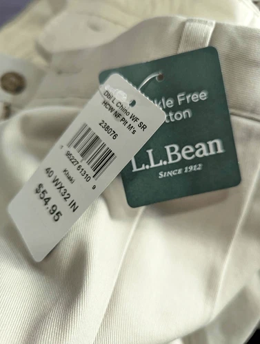 L.L Bean men's khaki chino 40Wx32in - photo 4