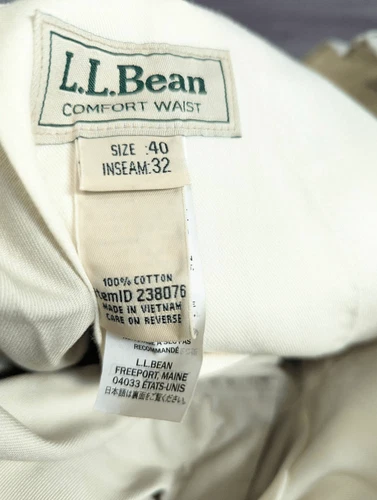 L.L Bean men's khaki chino 40Wx32in - photo 5