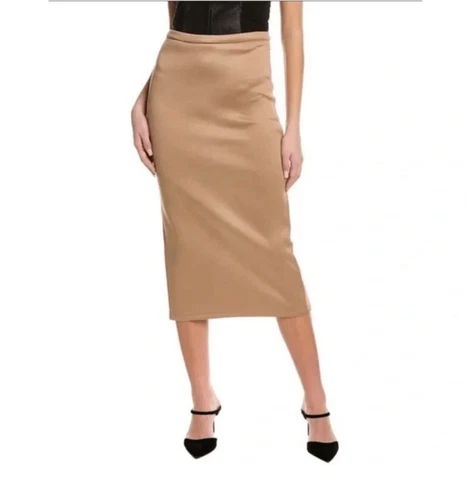 Gracia taupe midi pencil skirt size Small