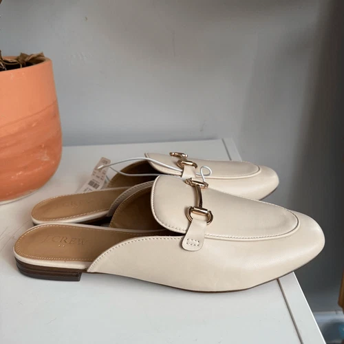J crew cream slip-on loafer mules 9.5 - photo 2