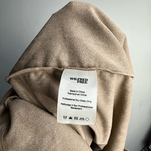 Aritzia Wilfred Free faux suede tan mini skirt Medium - photo 4