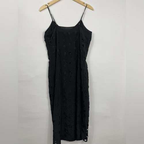 Equipment black v-neck slip dress Small