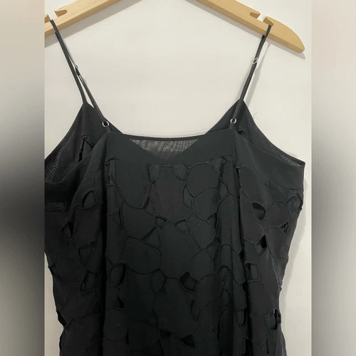 Equipment black v-neck slip dress Small - photo 4