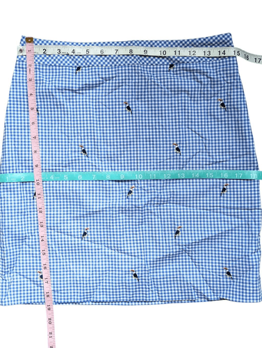 Talbot's gingham tucan print skirt size 2 - photo 2