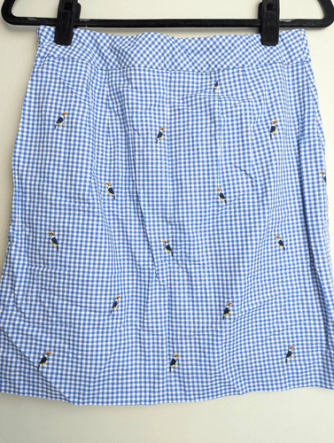 Talbot's gingham tucan print skirt size 2 - photo 3