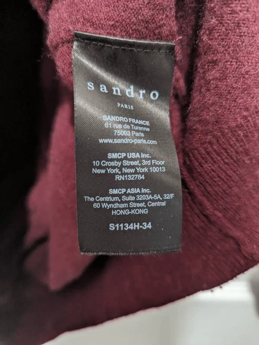 Sandro women's wool cashmere blend size Small - photo 3