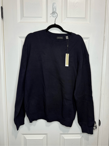 Tahari men’s crew neck navy sweater Large