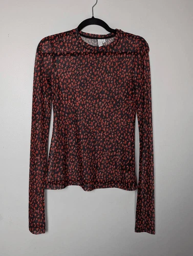 & Other Stories mesh long sleeve top US 4