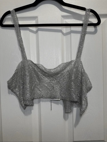 H&M rhinestone crop top M/L - photo 2