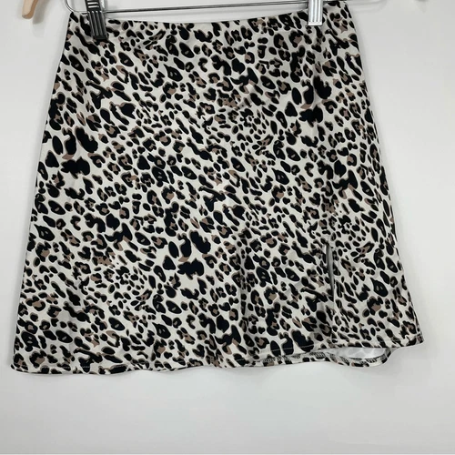Princess Polly yates satin leopard mini skirt 4