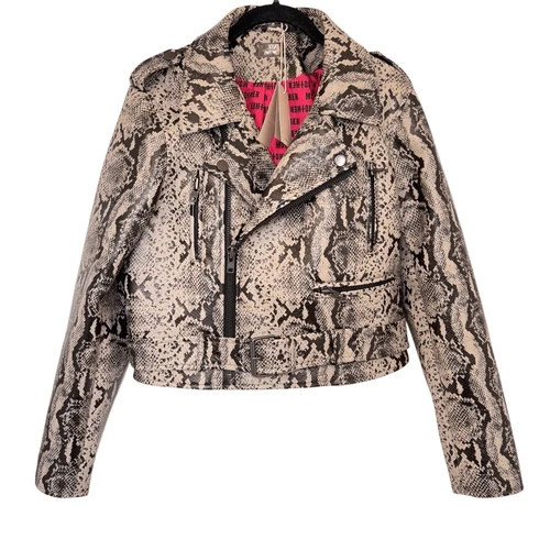 Mother the chopper snakeskin leather jacket Medium - photo 2