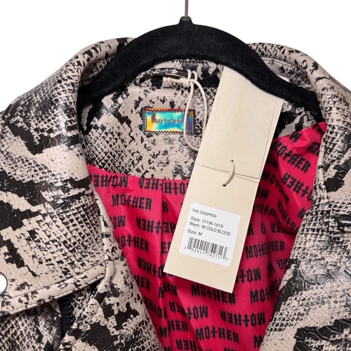 Mother the chopper snakeskin leather jacket Medium - photo 3