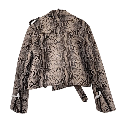 Mother the chopper snakeskin leather jacket Medium - photo 5