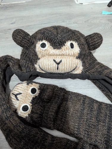 Nirvana Designs kid's monkey hat scarf wool and Mohair - photo 2