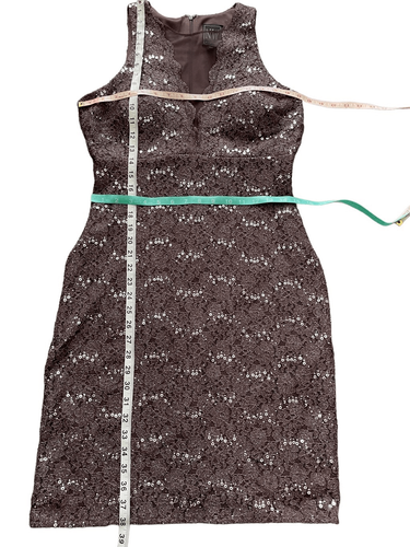 Nightway Mauve sequined lace cocktail dress size 10 - photo 3