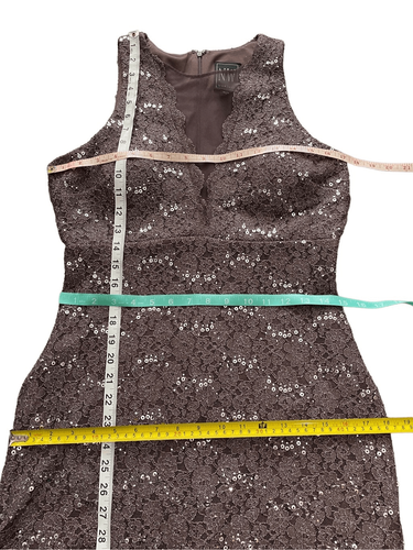 Nightway Mauve sequined lace cocktail dress size 10 - photo 4