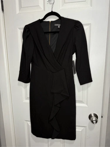 Julia Jordan cascade ruffle crepe sheath dress size 2 - photo 2